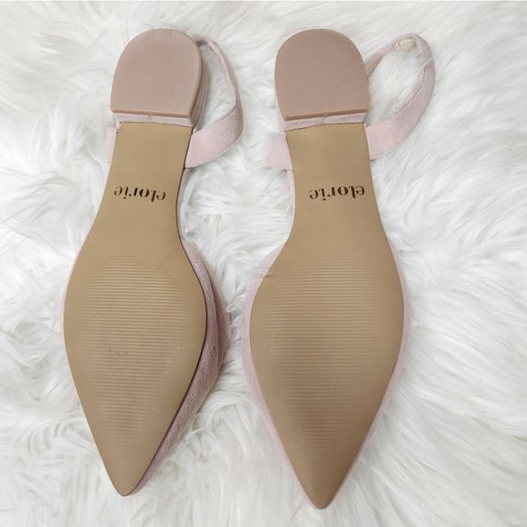 Anthropologie Elorie Light Pink pointed flats 9.5 - Picture 4 of 7